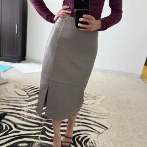 Reiss genuine leather high waisted Pencil Skirt